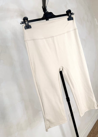 Capri leggings - Cream-The Style Attic