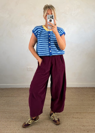 Casey striped knit - Double blue-The Style Attic
