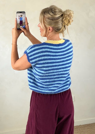 Casey striped knit - Double blue-The Style Attic
