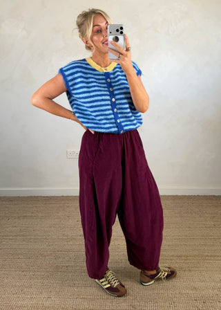Casey striped knit - Double blue-The Style Attic
