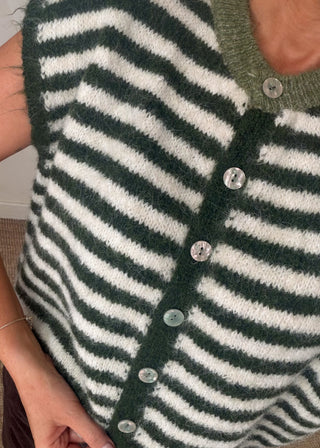 Casey striped knit - Khaki-The Style Attic