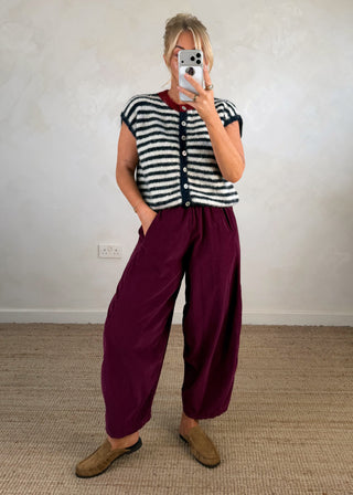 Casey striped knit - Navy/cream-The Style Attic