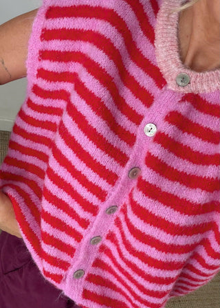 Casey striped knit - Red/pink-The Style Attic