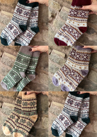 Cashmere blend socks-The Style Attic