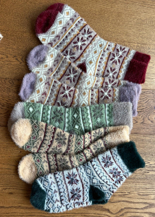 Cashmere blend socks-The Style Attic