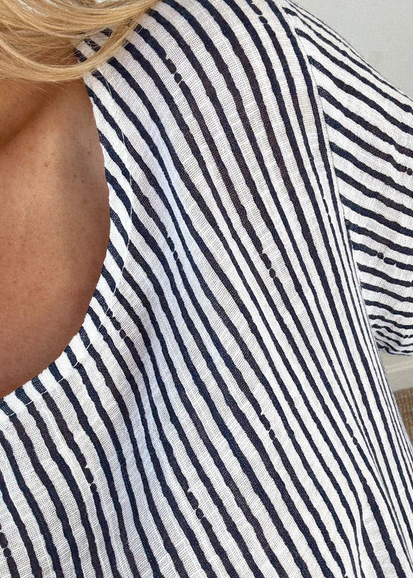 Chalk stripe shift dress-The Style Attic