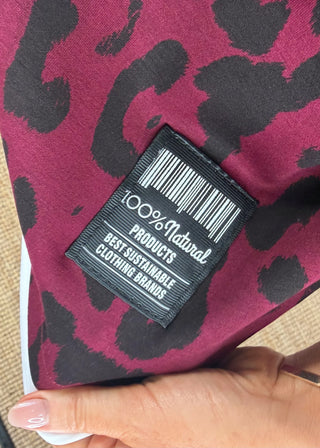 Charlie animal print sweater - Merlot-The Style Attic
