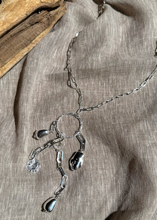 Charm necklace - silver-The Style Attic