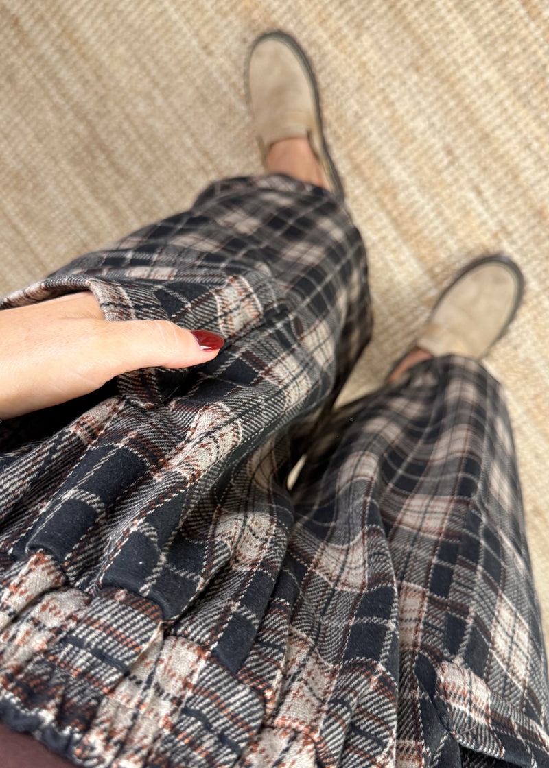 Checked Moda pants - one-The Style Attic