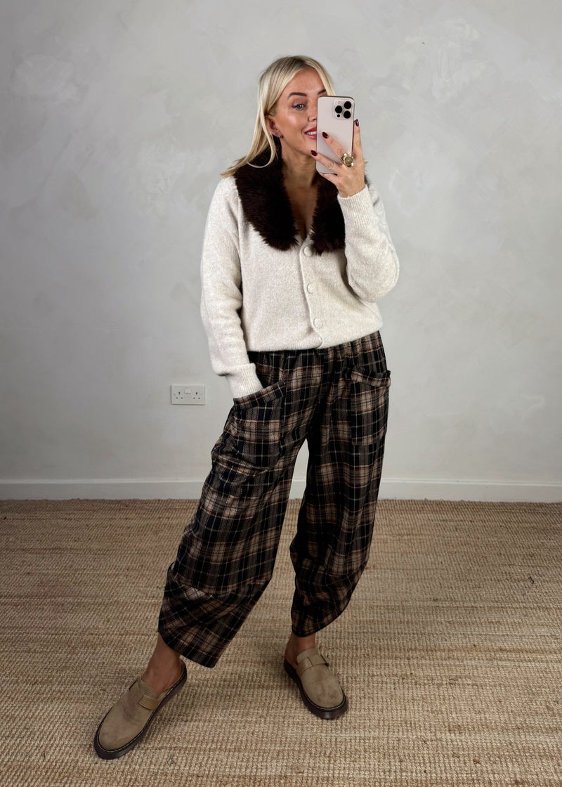 Checked Moda pants - one-The Style Attic