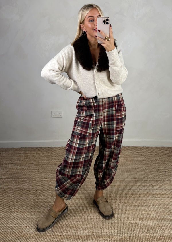 Checked Moda pants - two-The Style Attic