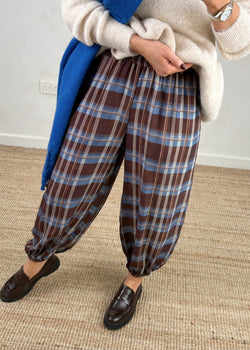 Checked cuffed trouser - five-The Style Attic