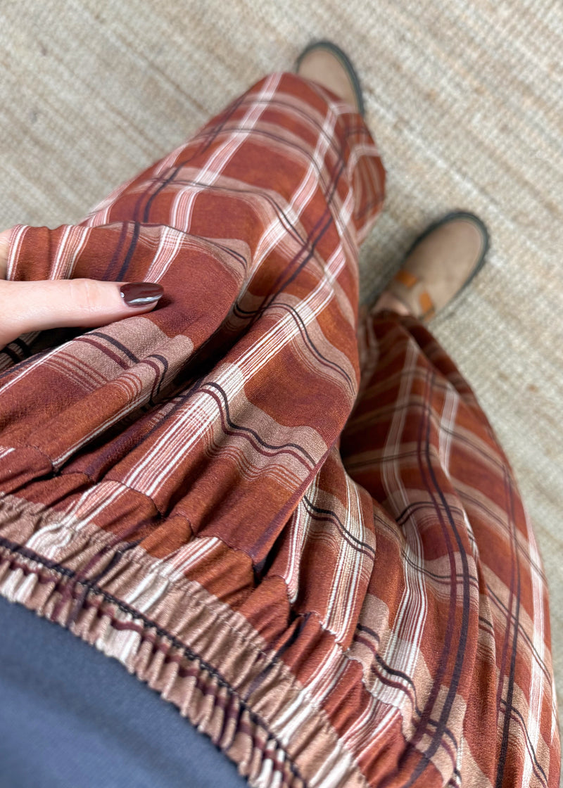 Checked cuffed trouser - four-The Style Attic