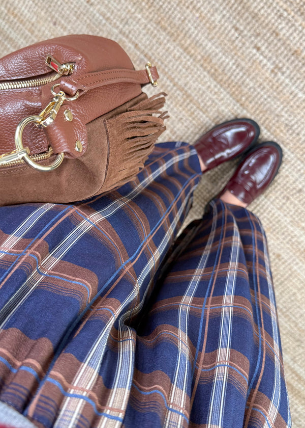 Checked cuffed trouser - two-The Style Attic