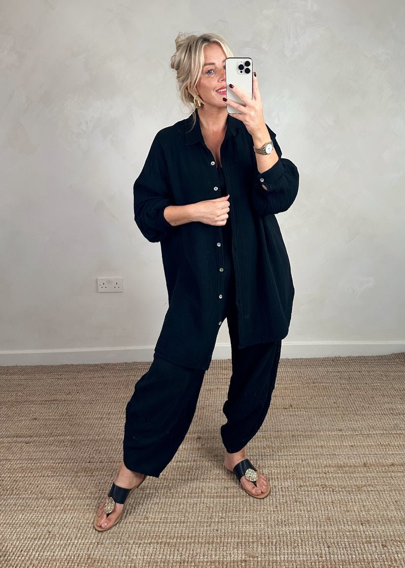 Cheesecloth Moda - black-The Style Attic