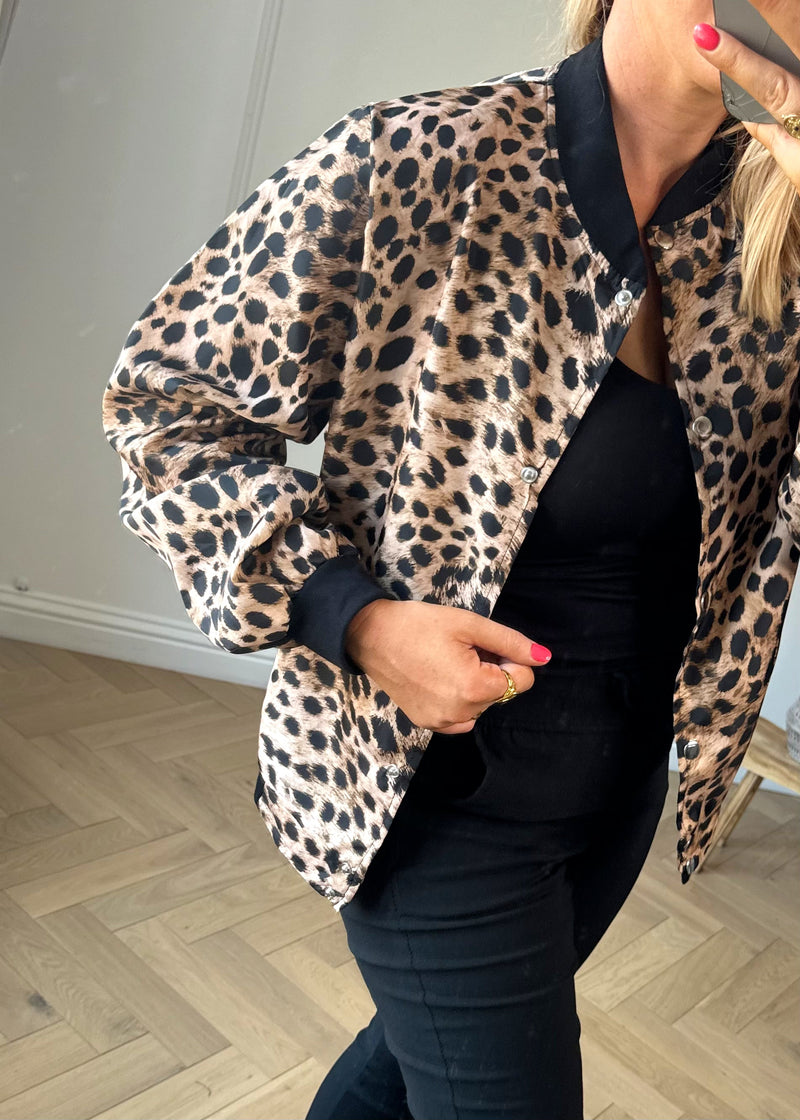 Cheetah bomber jacket-The Style Attic