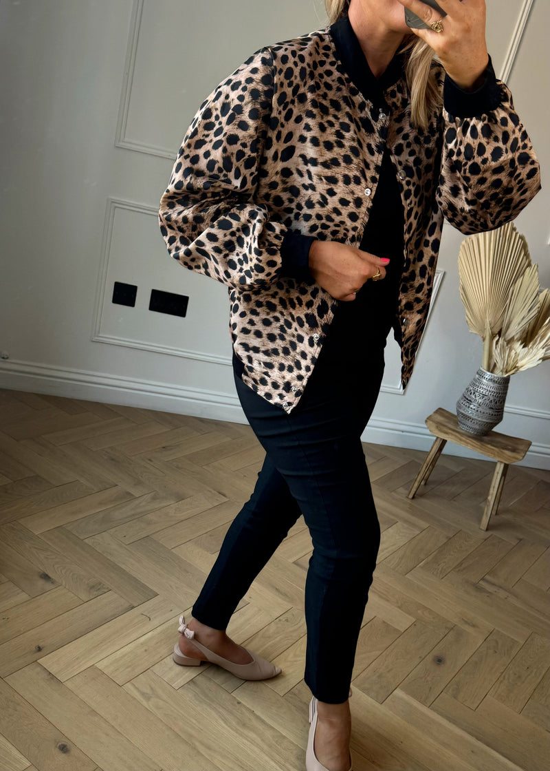 Cheetah bomber jacket-The Style Attic