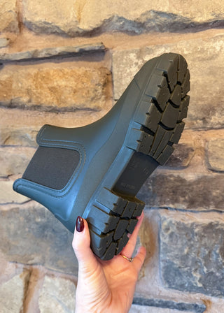 Chelsea welly boot - Khaki-The Style Attic
