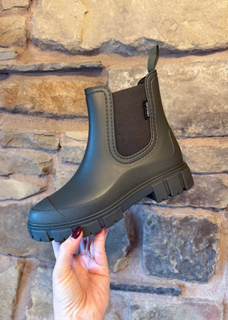 Chelsea welly boot - Khaki-The Style Attic