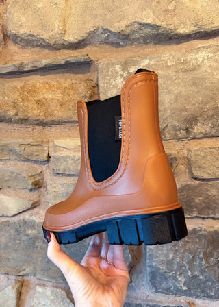 Chelsea welly boot - Tan-The Style Attic
