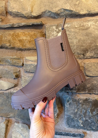 Chelsea welly boot - Taupe-The Style Attic