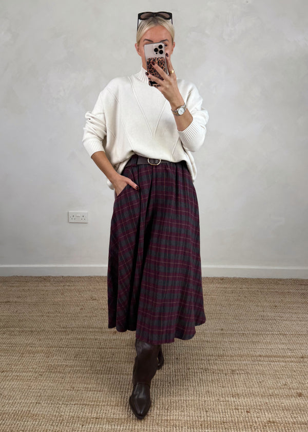 Chevron knit - cream-The Style Attic