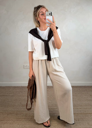 Chocolate Sleeve tee-The Style Attic