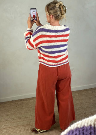 Chunky L knit - Orange-The Style Attic