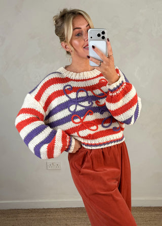 Chunky L knit - Orange-The Style Attic