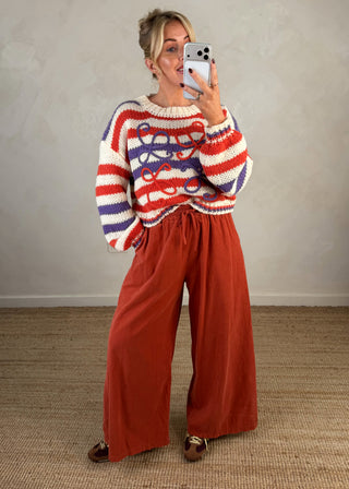 Chunky L knit - Orange-The Style Attic