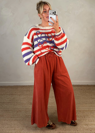 Chunky L knit - Orange-The Style Attic