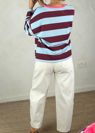 Ciao striped sweater - one-The Style Attic
