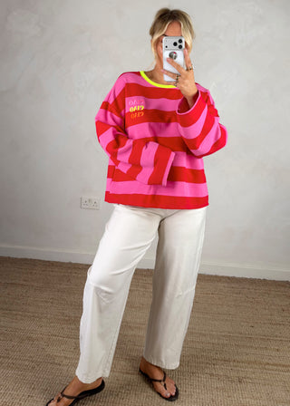 Ciao striped sweater - two-The Style Attic