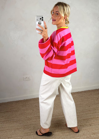 Ciao striped sweater - two-The Style Attic