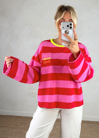 Ciao striped sweater - two-The Style Attic