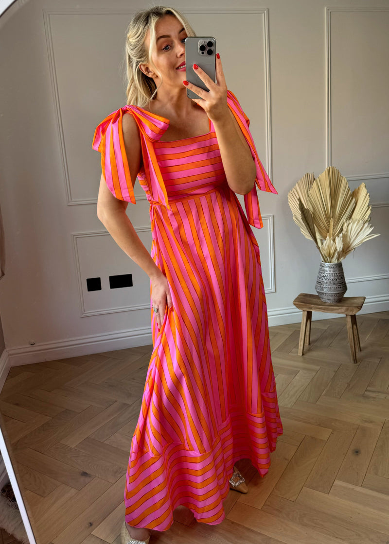 Cindy striped dress - pink