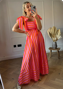 Cindy striped dress - pink