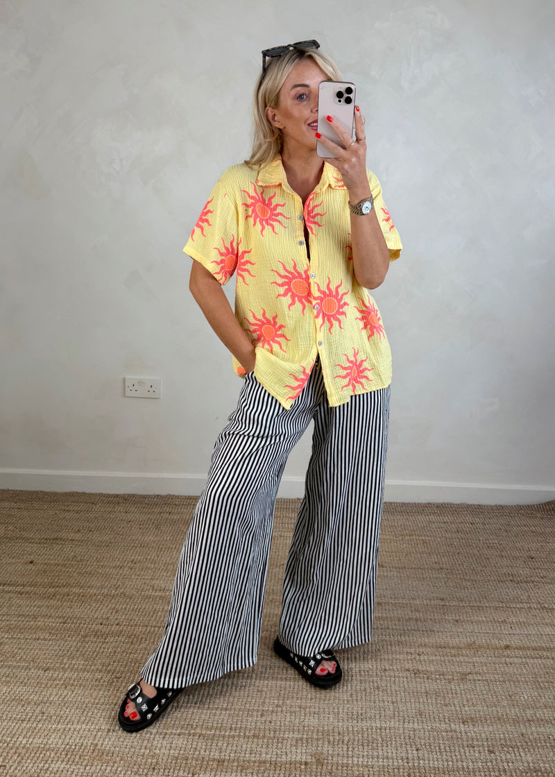 Cinzia sun blouse - yellow-The Style Attic