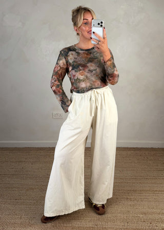 Classic mesh top - Printed floral-The Style Attic