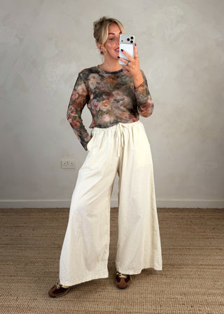 Classic mesh top - Printed floral-The Style Attic