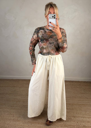 Classic mesh top - Printed floral-The Style Attic
