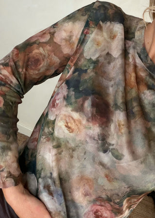Classic mesh top - Printed floral-The Style Attic