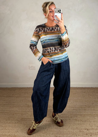 Classic mesh top - Printed watercolour spot-The Style Attic