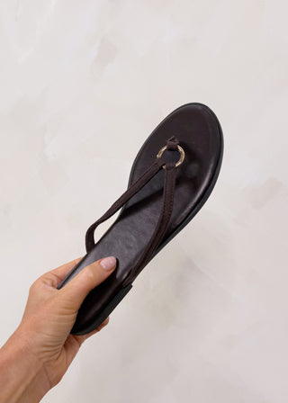 Classic ring sandal - chocolate-The Style Attic