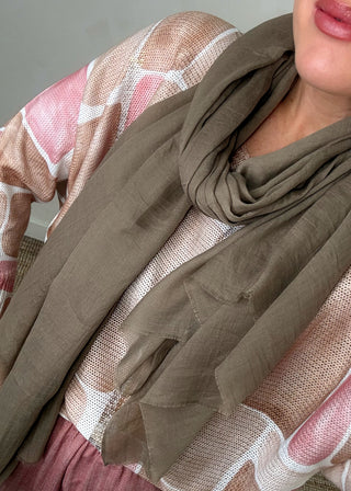 Classic scarf - mushroom-The Style Attic