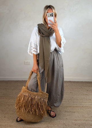 Classic scarf - mushroom-The Style Attic
