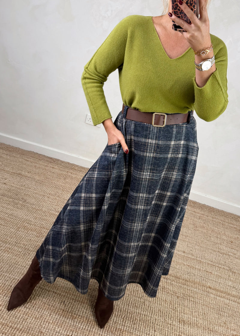 Claudia checked skirt - eight-The Style Attic