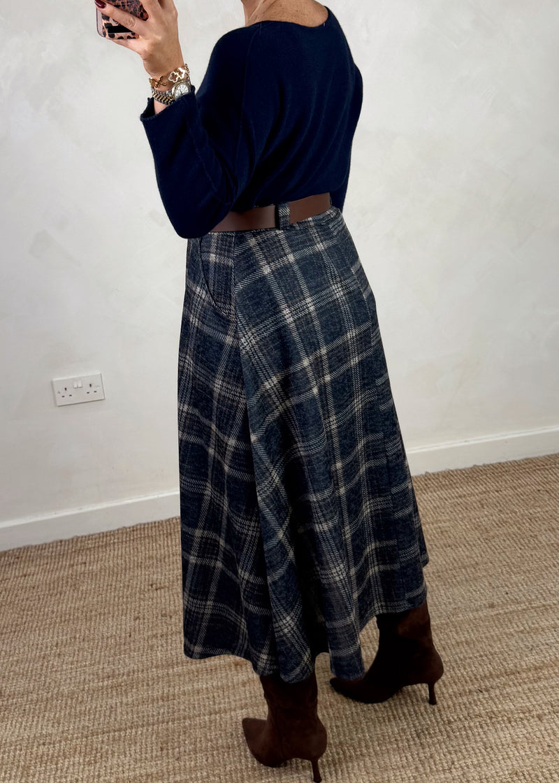 Claudia checked skirt - eight-The Style Attic