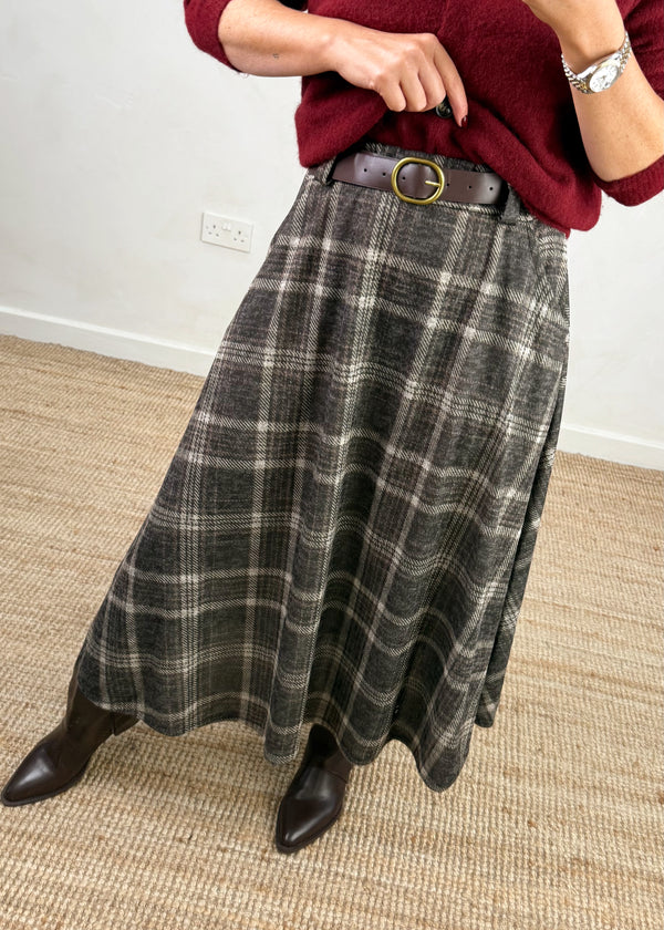 Claudia checked skirt - five-The Style Attic