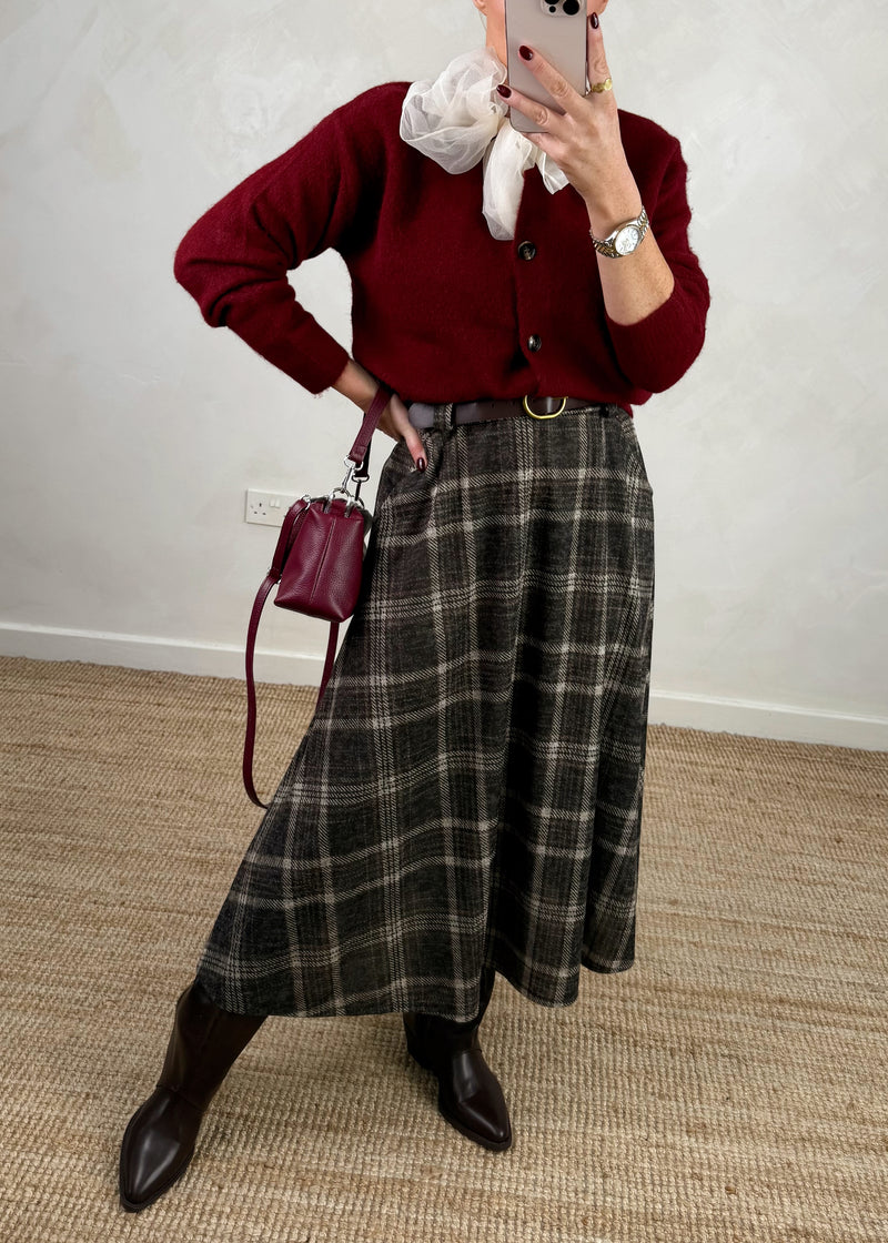 Claudia checked skirt - five-The Style Attic